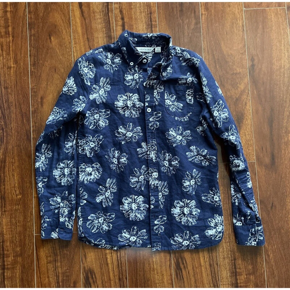 Janie And Jack Button Up Down Dress Shirt Long Sleeve Boys 12